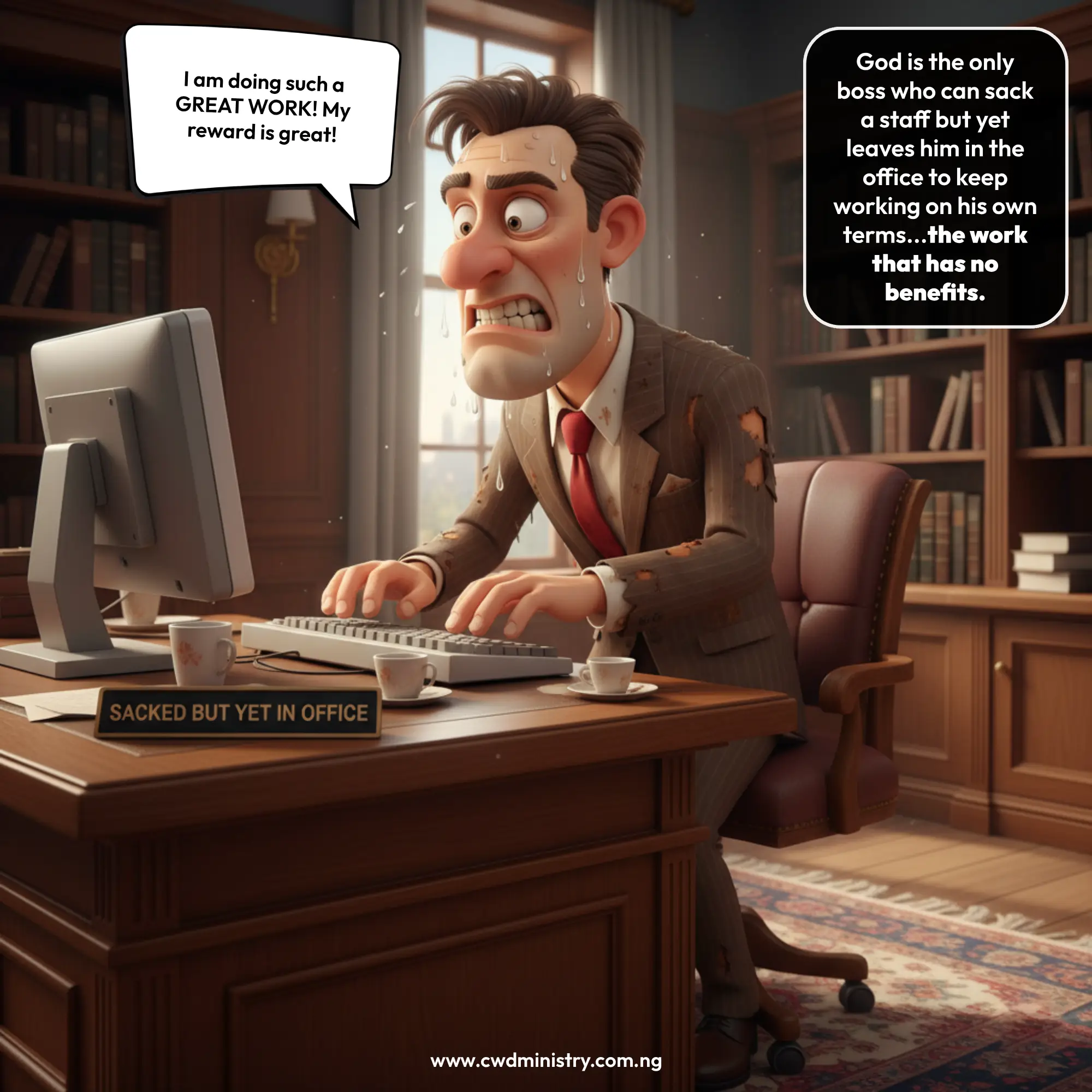 Sacked but yet in office